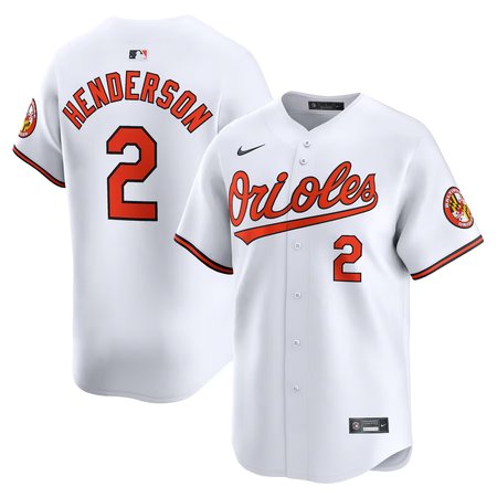 Men's Baltimore Orioles #2 Gunnar Henderson Nike White Home Limited Player Jersey